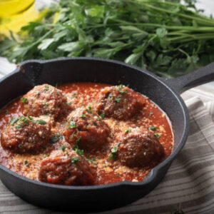 Meatballs with Orzo & Marinara