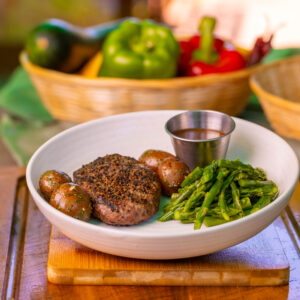 Chopped Sirloin with Mushroom Demi-Glace