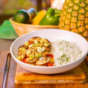 Pineapple Chicken with Coconut Rice