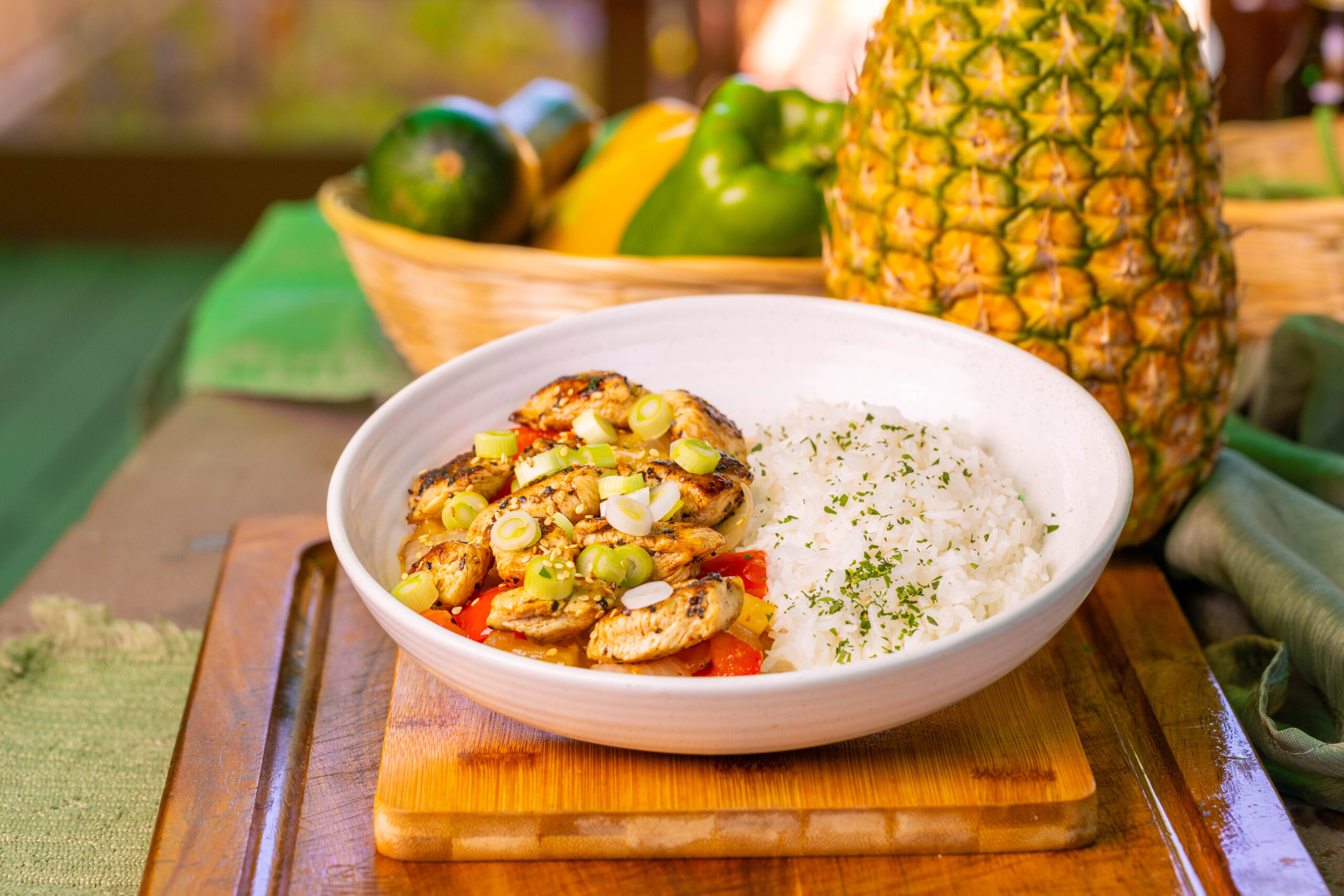 Pineapple Chicken with Coconut Rice